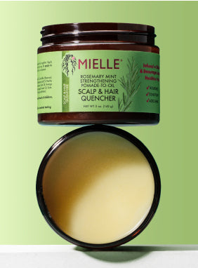 Mielle Rosemary Mint Strengthening Tomade-to-Oil Scalp & Hair Quencher tubs