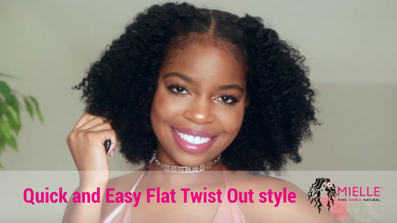 Quick and Easy Flat Twist Out Style on Natural Hair | Mielle