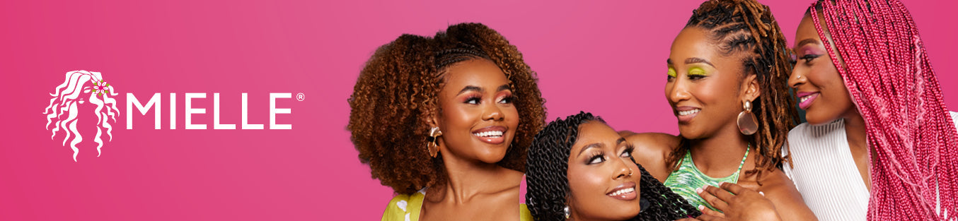 Banner image for a collection page of natural hair styling products.