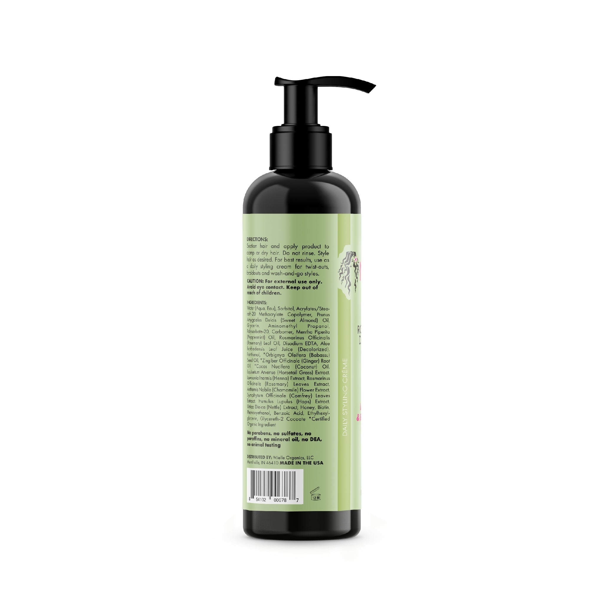 Rosemary Mint Daily Styling Creme - Back