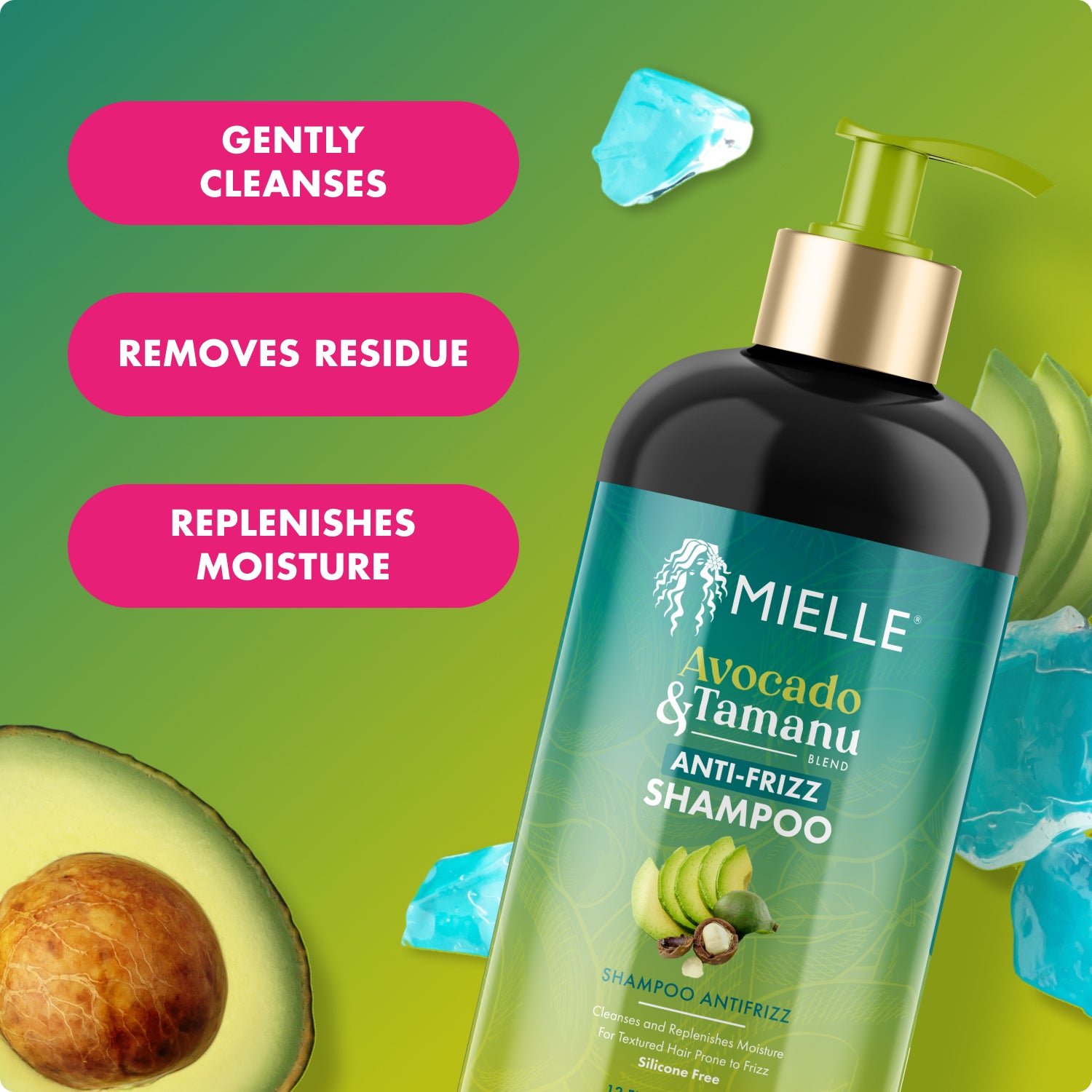 Avocado & Tamanu Anti-Frizz Shampoo – MIELLE