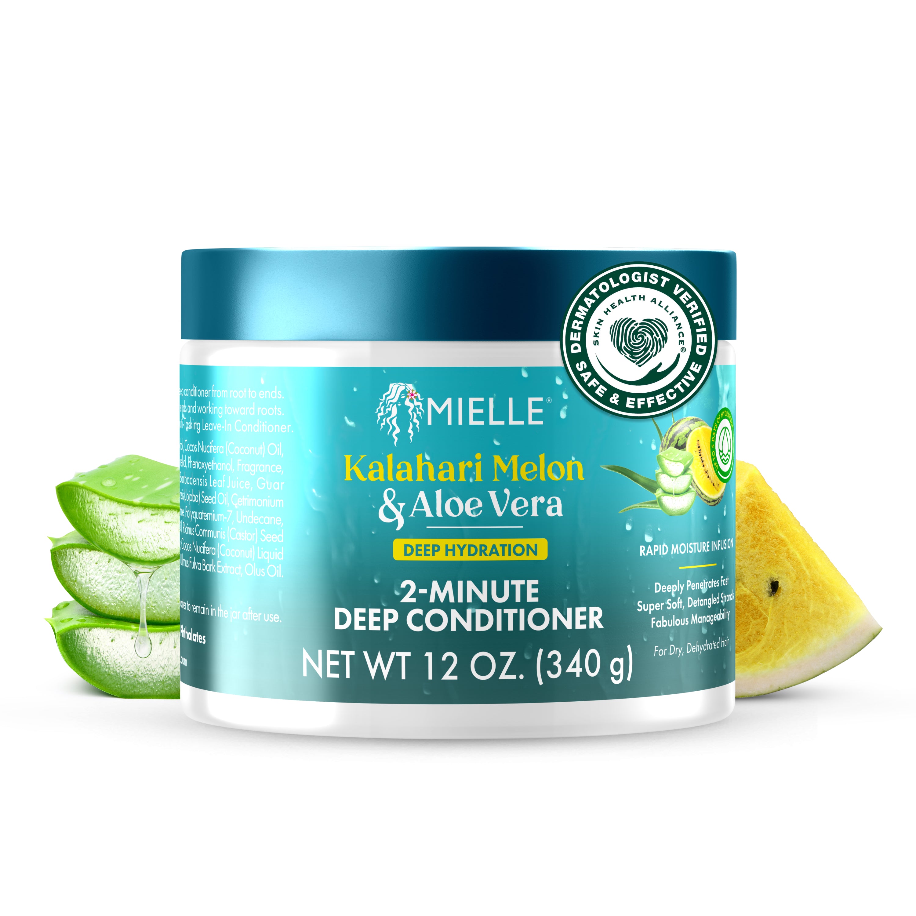 aloe vera plant juice for hair Kalahari Melon & Aloe Vera Deep Hydration 2-Minute Deep Conditioner – MIELLE