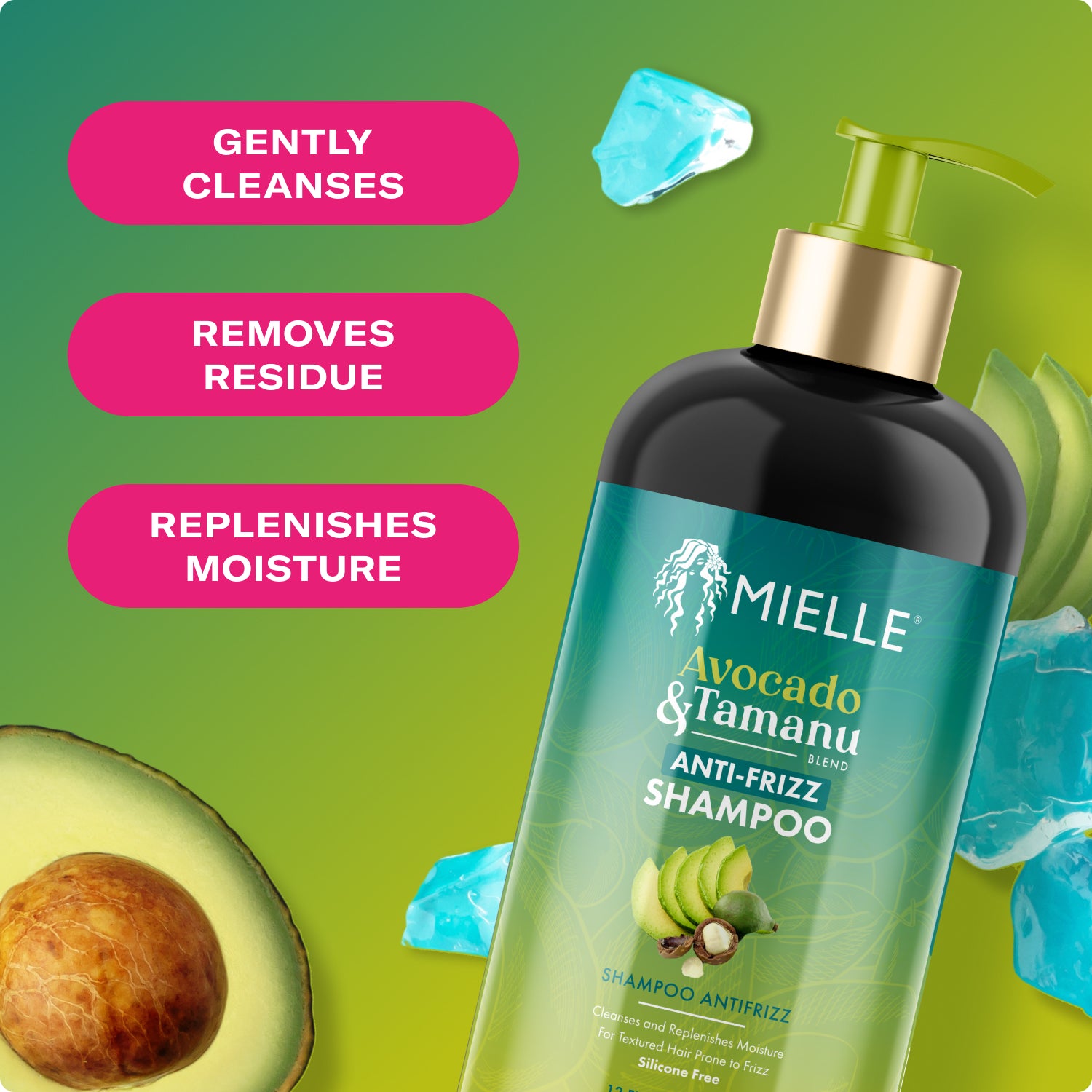 Avocado & Tamanu Anti-Frizz Shampoo – MIELLE