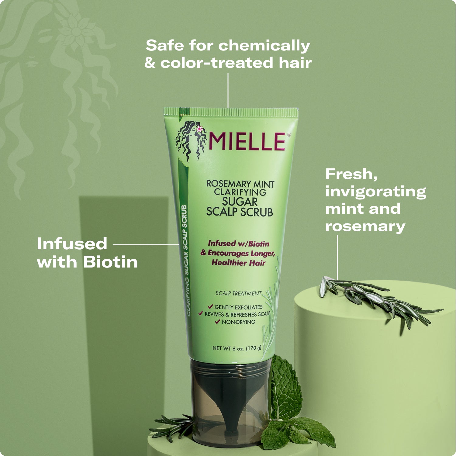 Rosemary Mint Clarifying Sugar Scalp Scrub – MIELLE
