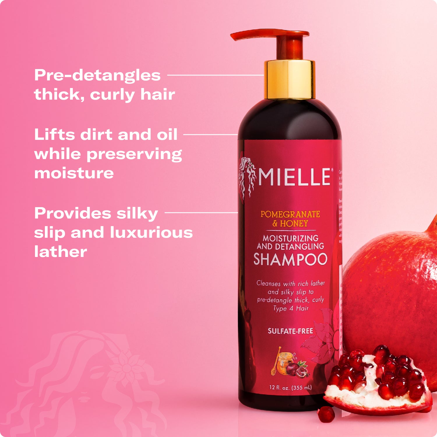 Pomegranate & Honey Moisturizing & Detangling Shampoo - A Type 4
