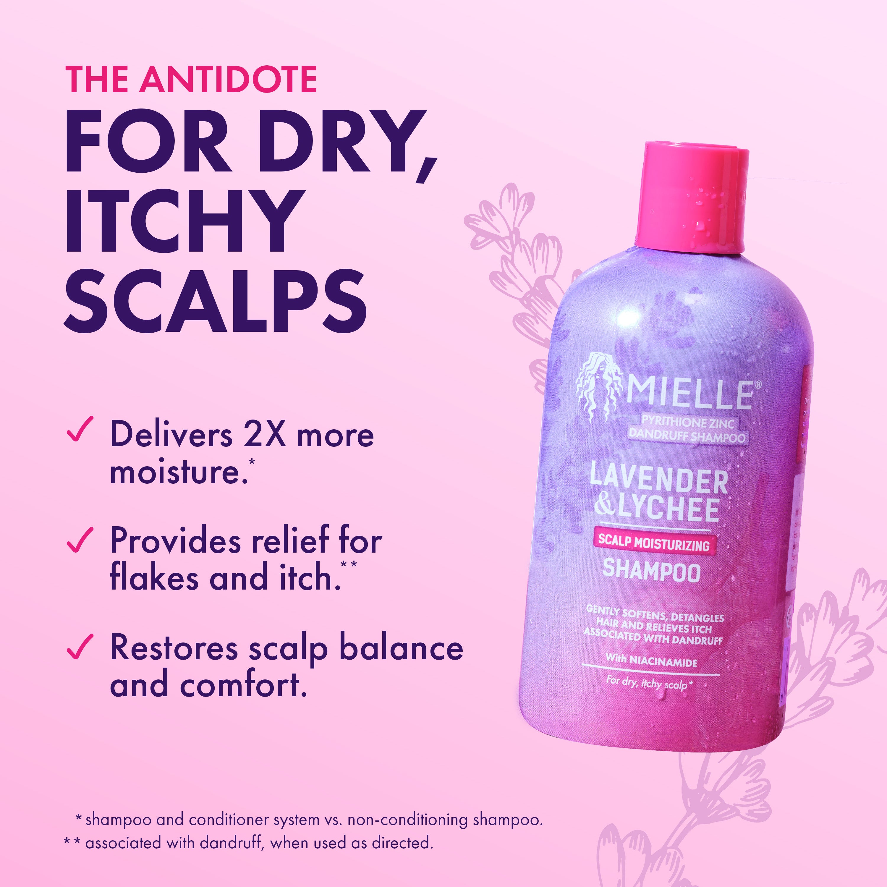 Lavender & Lychee Scalp Moisturizing Shampoo – MIELLE