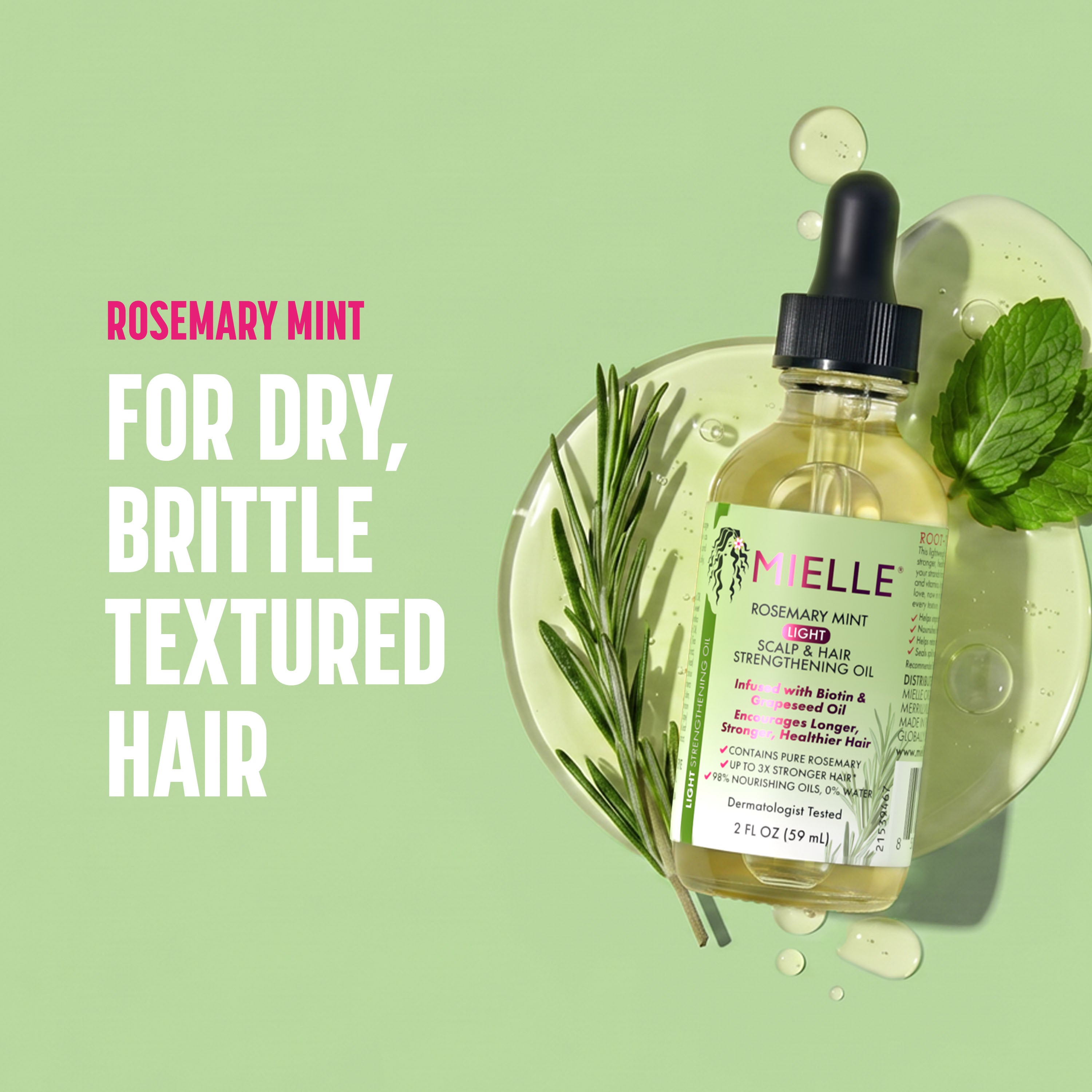 Rosemary Mint Light Scalp & Hair Strengthening Oil, New