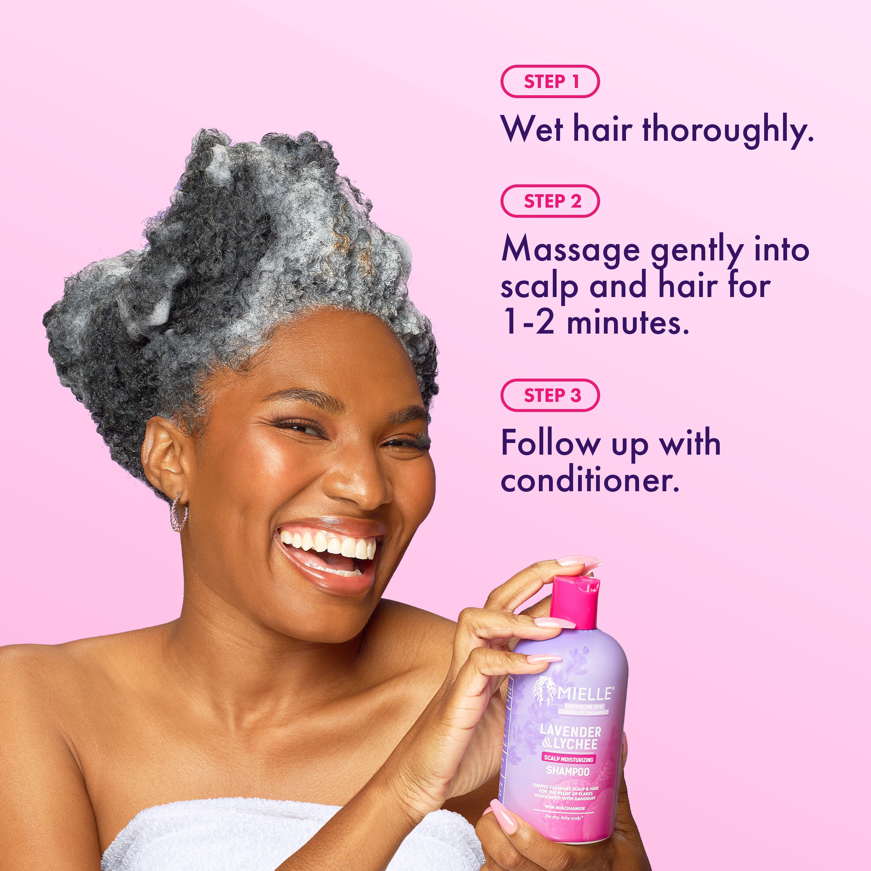 Lavender & Lychee Scalp Moisturizing Shampoo – MIELLE