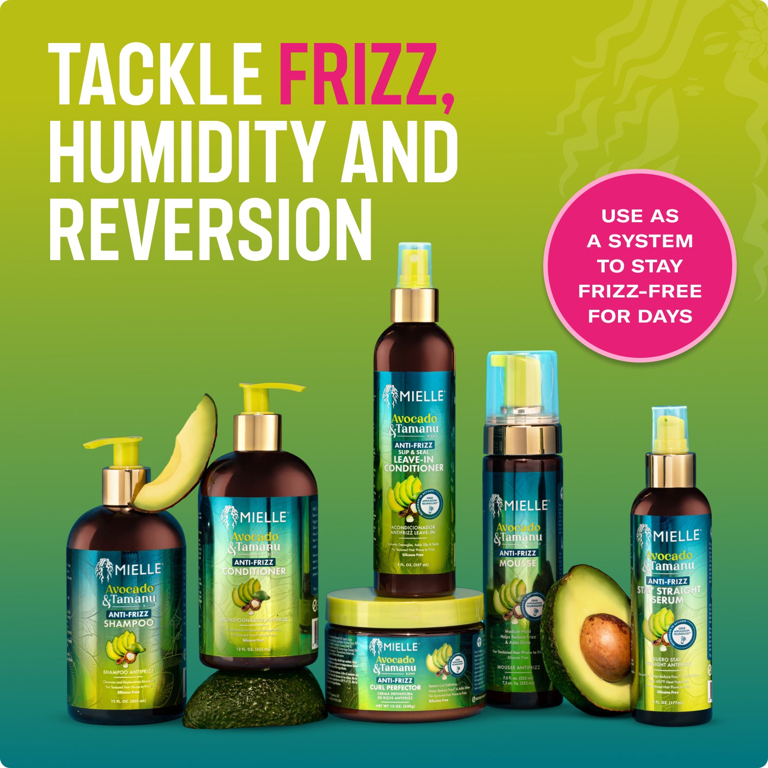 Avocado & Tamanu Anti-Frizz Stay Straight Serum – MIELLE